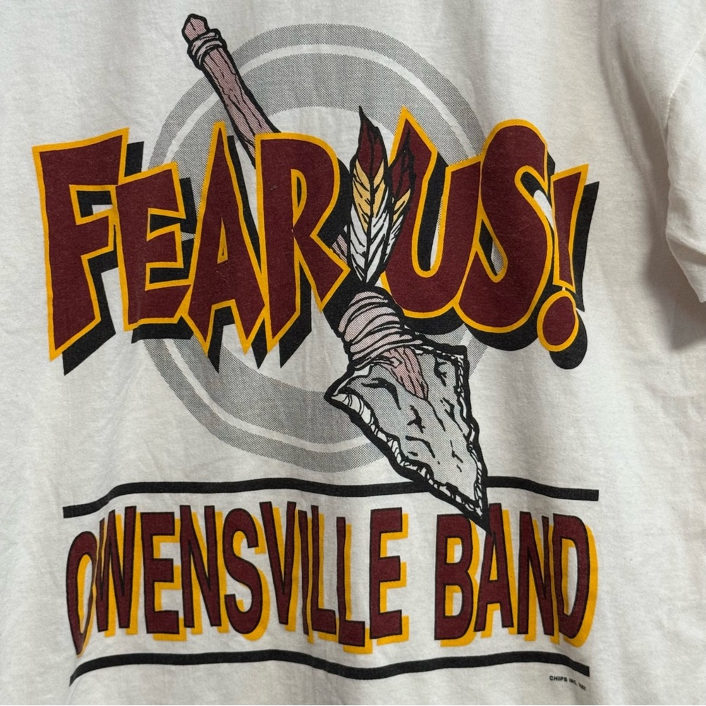 Vintage Owensville Middle School Band Free Us Single Stitch 1997 White Tee XL - Picture 6 of 7